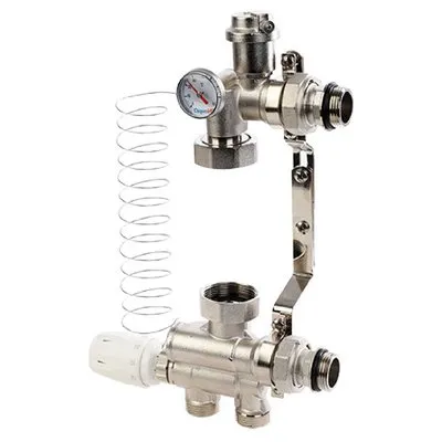 Смесительный узел для тёплого пола (без насоса) MVI AquaHit MU.301.06