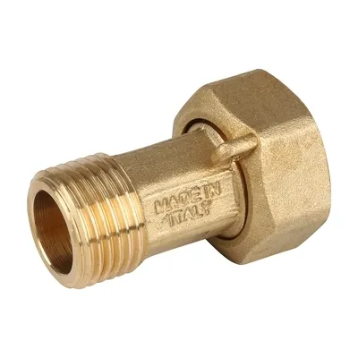 Соединение латунное с НАКИДНОЙ ГАЙКОЙ для счётчика внутренняя/НАРУЖНАЯ резьба ВН 3/4"х1/2" Itap 15