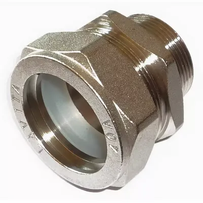 Соед. вн 20х3/4" Никель (ст. гофр. труба) Lavita