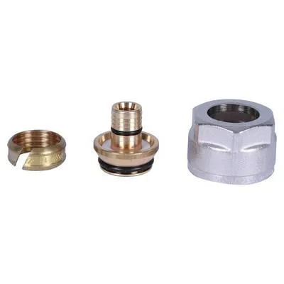 Соединитель коллекторный обжимной Stabil Stout Ø20(2.9)х3/4"ЕК евроконус для полимерной PEX трубы SFC-0026-202934