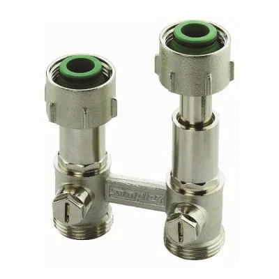 Узел нижнего подключения радиатора телескопический прямой 3/4"НГх3/4"НР евроконус, латунь Simplex Exclusive тип DT2/50, F10084