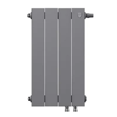 Радиаторы Royal Thermo PianoForte 500 Silver Satin VDR биметаллические, серебристые нижнее правое подключение