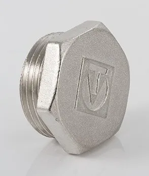 Заглушка (пробка) латунная с НАРУЖНОЙ резьбой НР 2" никелированная Valtec VTr.583.N.0009