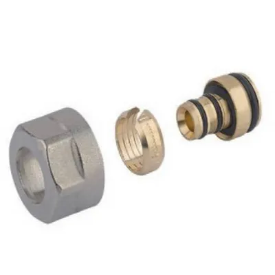 Соединитель коллекторный обжимной Elsen Ø16(2.2)х3/4" ЕК евроконус для полимерной PEX трубы EFB03.1622EK