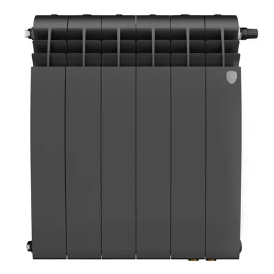 Радиаторы Royal Thermo BiLiner 500 Noir Sable VDR биметаллические, чёрные нижнее правое подключение