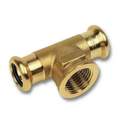 Тройник комб. вн 35х1/2"х35 Медь пресс Sanha