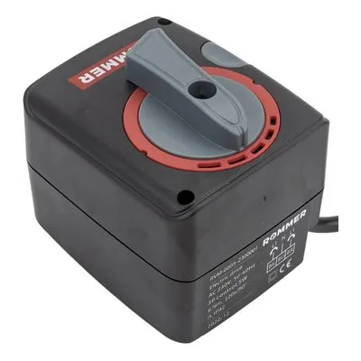 Электропривод для трёхходового клапана 230 В 3-позиционный 120 сек. Rommer RVM-0005-230001