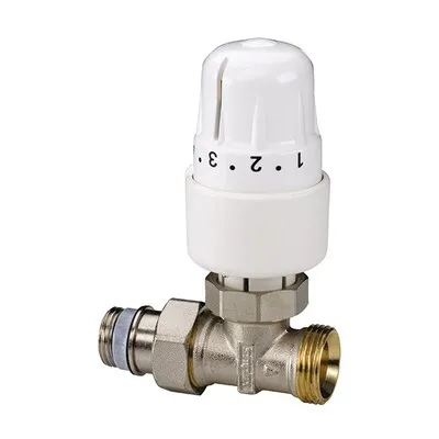 Вентиль на обратную подводку прямой 3/4"х1/2" с термоголовкой Simplex RTL, F11882