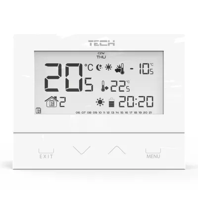 Терморегулятор проводной двухпозиционный программируемый ST-292v3 Tech серия 5/10, с датчиком  влажности