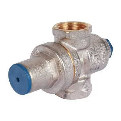 Регулятор давления воды ВВ 1/2" Ру=1-5,5 бар PN16 поршневой с отводом под манометр Никель Stout SVS-1010-000015