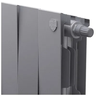 Радиаторы Royal Thermo PianoForte 200 Silver Satin VDR биметаллические, серебристые нижнее правое подключение