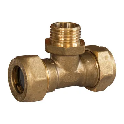 Тройник для гофрированной трубы с наружной резьбой Lavita