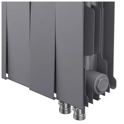 Радиаторы Royal Thermo PianoForte 200 Silver Satin VDR биметаллические, серебристые нижнее правое подключение