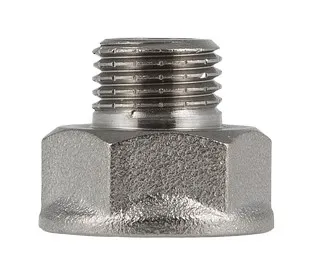 Переходник латунный внутренняя/наружная резьба никелированный Valtec