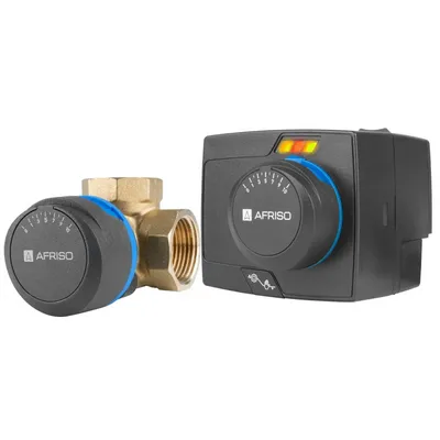 Комплект Клапан трёхходовой смесительный с внутренней резьбой ВР 1" KVs=10 ARV 384 + Электропривод ARM 343 Afriso 1338444