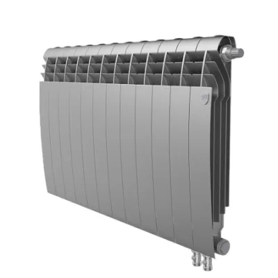 Радиаторы Royal Thermo BiLiner 500 Silver Satin VR80 биметаллические, серебристые нижнее правое подключение