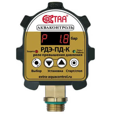 Реле защиты электронное РДЭ-10ПДК-2,2 кВт-5% НАР 1/2" с паролем от превышения давления Extra Акваконтроль 4407160000