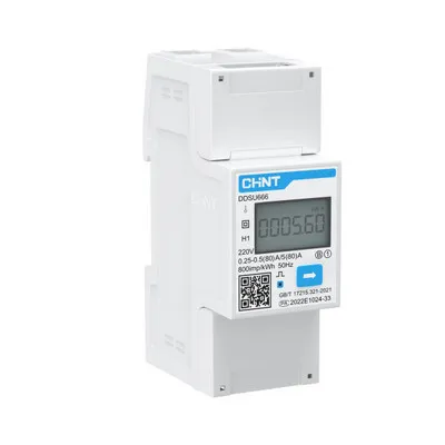 Счётчик электроэнергии 1-фазный CHINT (RS-485,DIN-рейка) DDSU666 EctoControl ec01074