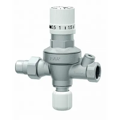 Клапан подпиточный ВН 1/2" настраиваемый 0,5-4 бар с отводом под манометр Far FA210512