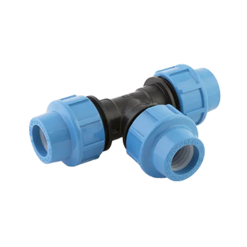 Тройник обжимной пластиковый для труб ПНД Джилекс