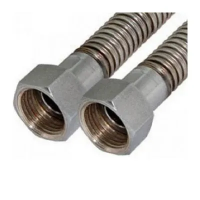 Подводка сильфонная для газа 1/2" гайка-гайка L=1,5-3 м сталь нержавеющая Турбо-Тех