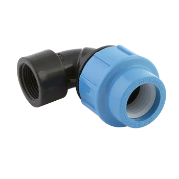 Угол обжимной пластиковый для труб ПНД с внутренней резьбой Джилекс
