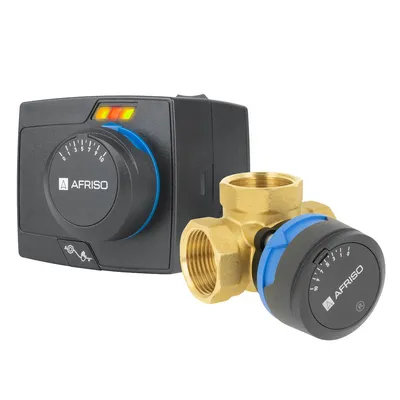 Комплект Клапан трёхходовой смесительный с внутренней резьбой ВР 1" KVs=4,5-12 ARV 384 + Электропривод ARM 343 Afriso 1338454