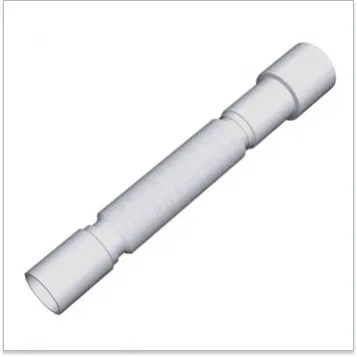 Гофра для сифона 40х40/50 L=351-761 мм без гайки АНИ пласт К406