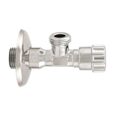 Кран-вентиль для сантехнических приборов с отражателем  1/2"х1/2" угловой Хром Itap 3460012