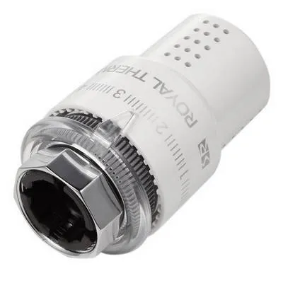Головка термостатическая (термоголовка) M30х1,5 жидкостная Белый Royal Thermo Design RTO 07.0009