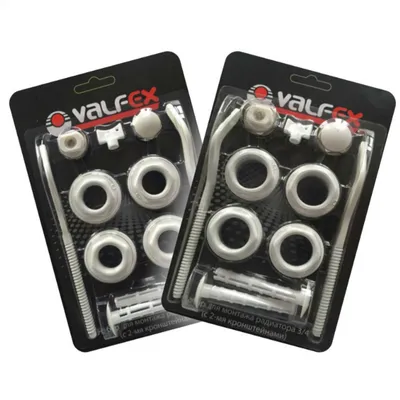 Комплект пробок для монтажа радиаторов 3/4" Valfex с 2-мя кронштейнами, AD-1002 3/4