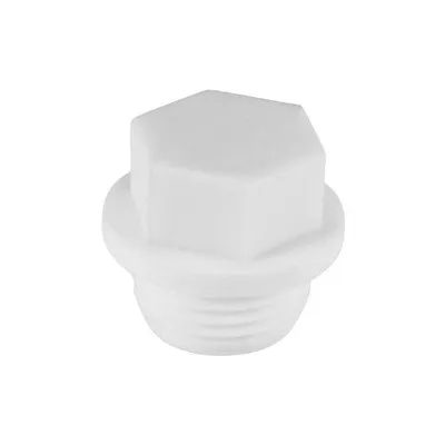 Заглушка полипропиленовая с наружной резьбой Valfex белая
