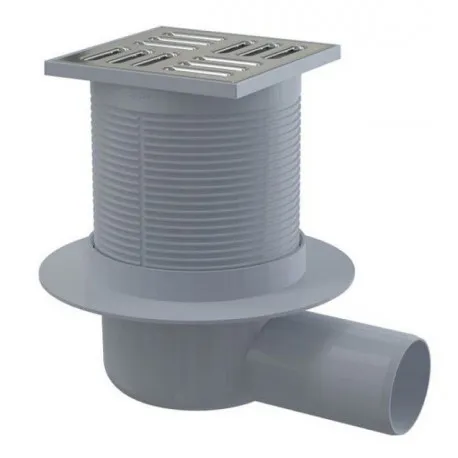 Трап-Сифон горизонтальный Alcaplast Ø50 мм решётка 105х105 мм для тёплых полов APV31