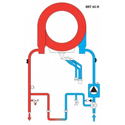 Котёл газовый конденсационный Ferroli Bluehelix Hitech RRT 45 H (EU) 0T4D9AWA