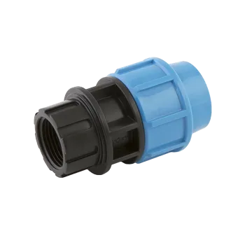 Соединение обжимное пластиковое для труб ПНД с внутренней резьбой Джилекс