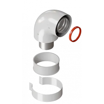 Отвод дымохода 90° Ø60/100L FF Royal Thermo RTF07.050