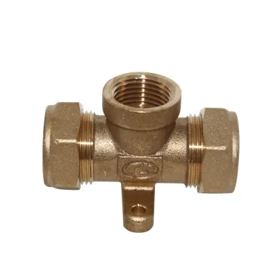 Тройник для гофрированной трубы с внутренней резьбой ВР Ø15х1/2"х15 с креплением Lavita T/S 15*1/2"*15(W)