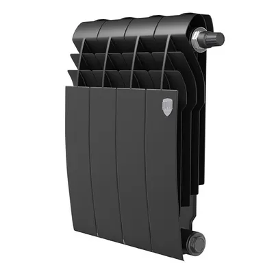 Радиаторы Royal Thermo BiLiner 350 Noir Sable VDR биметаллические, чёрные нижнее правое подключение