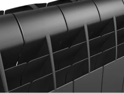 Радиаторы Royal Thermo BiLiner 350 Noir Sable биметаллические, чёрные боковое подключение