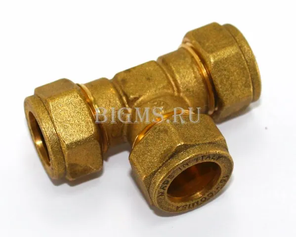 Тройник 10 Медь обж. Comisa