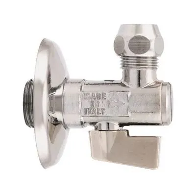 Кран шаровой для с/т приборов латунный угловой НАР-НАР резьба 1/2"хМ10, ручка-флажок, хром Itap 9060012