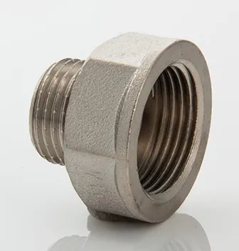 Переходник латунный внутренняя/наружная резьба никелированный Valtec