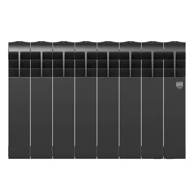 Радиаторы Royal Thermo BiLiner 350 Noir Sable биметаллические, чёрные боковое подключение