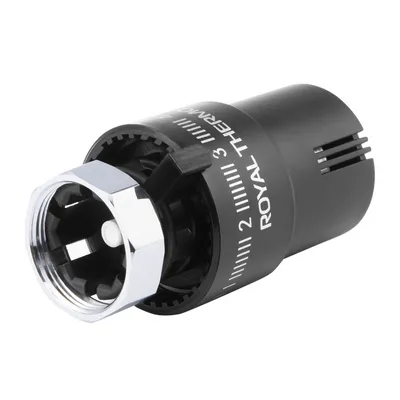 Головка термостатическая (термоголовка) M30x1,5 жидкостная Чёрный Royal Thermo RTO 08.03