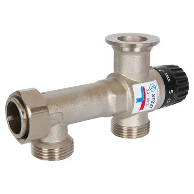 Смесительный узел для тёплого пола (без насоса) Никель Stout SDG-0120-005010