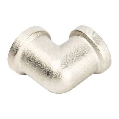 Угол латунный внутренняя резьба никелированный Stout