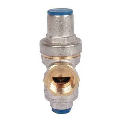 Регулятор давления воды ВВ 1/2" Ру=1-5,5 бар PN16 поршневой с отводом под манометр Никель Stout SVS-1010-000015