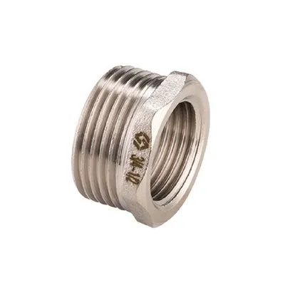 Футорка латунная наружная/внутренняя резьба никелированная MVI