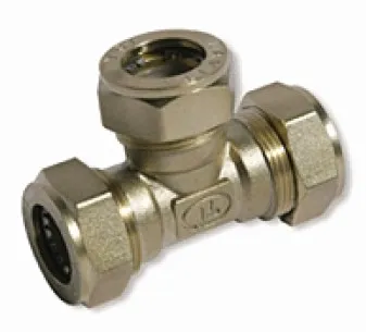 Тройник для гофрированной трубы никелированный Lavita