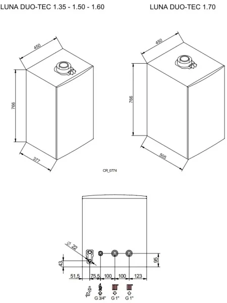 Котёл газовый конденсационный Baxi Luna Duo-tec MP 1.70 7104052--